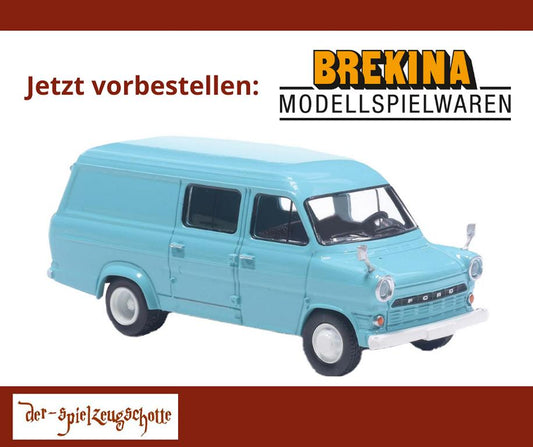 Ford Transit Kasten helltürkis - Brekina 34171