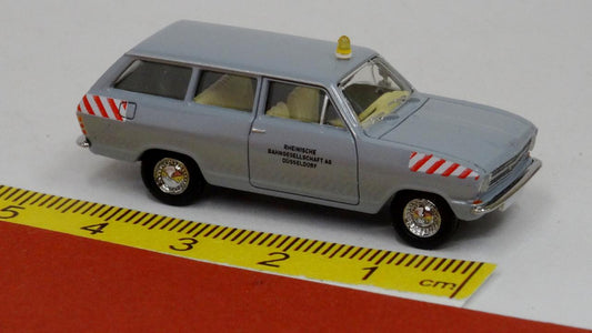 Opel Kadett B Caravan Rheinbahn Düsseldorf grau - Brekina Sondermodell