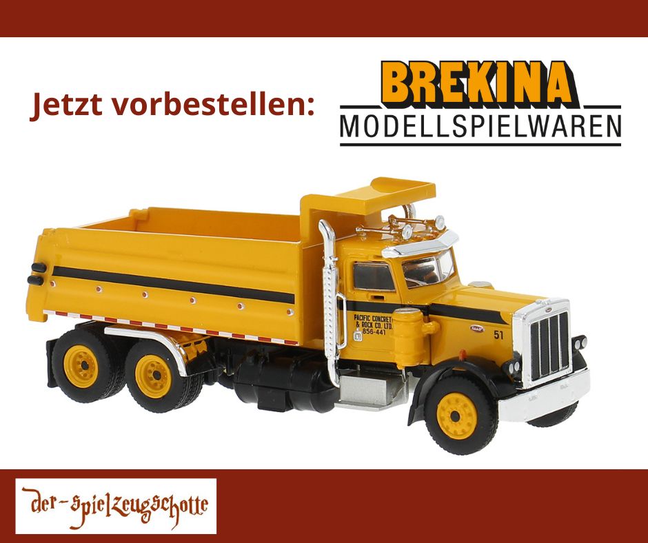 Peterbilt 359 Dumper Kipper gelb Pacific Concrete - Brekina 86295