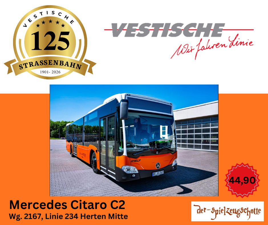Mercedes Citaro C2 Vestische Straßenbahn Retrodesign 2167 - Rietze Sondermodell