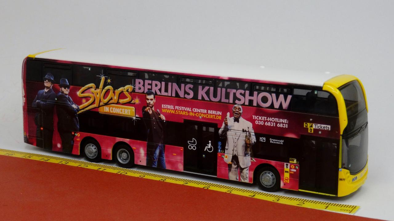 RIETZE 78025 ALEXANDER DENNIS Enviro 500 BVG Stars in Concert | Bus-Modell 1:87 | Online kaufen bei Modellbau Härtle RIETZE 78025 ALEXANDER DENNIS Enviro 500 BVG Stars in Concert | Bus-Modell 1:87 | Online kaufen bei Modellbau Härtle