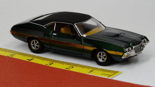Ford Gran Torino sport 1972 grün metallic schwarz - Brekina 18325