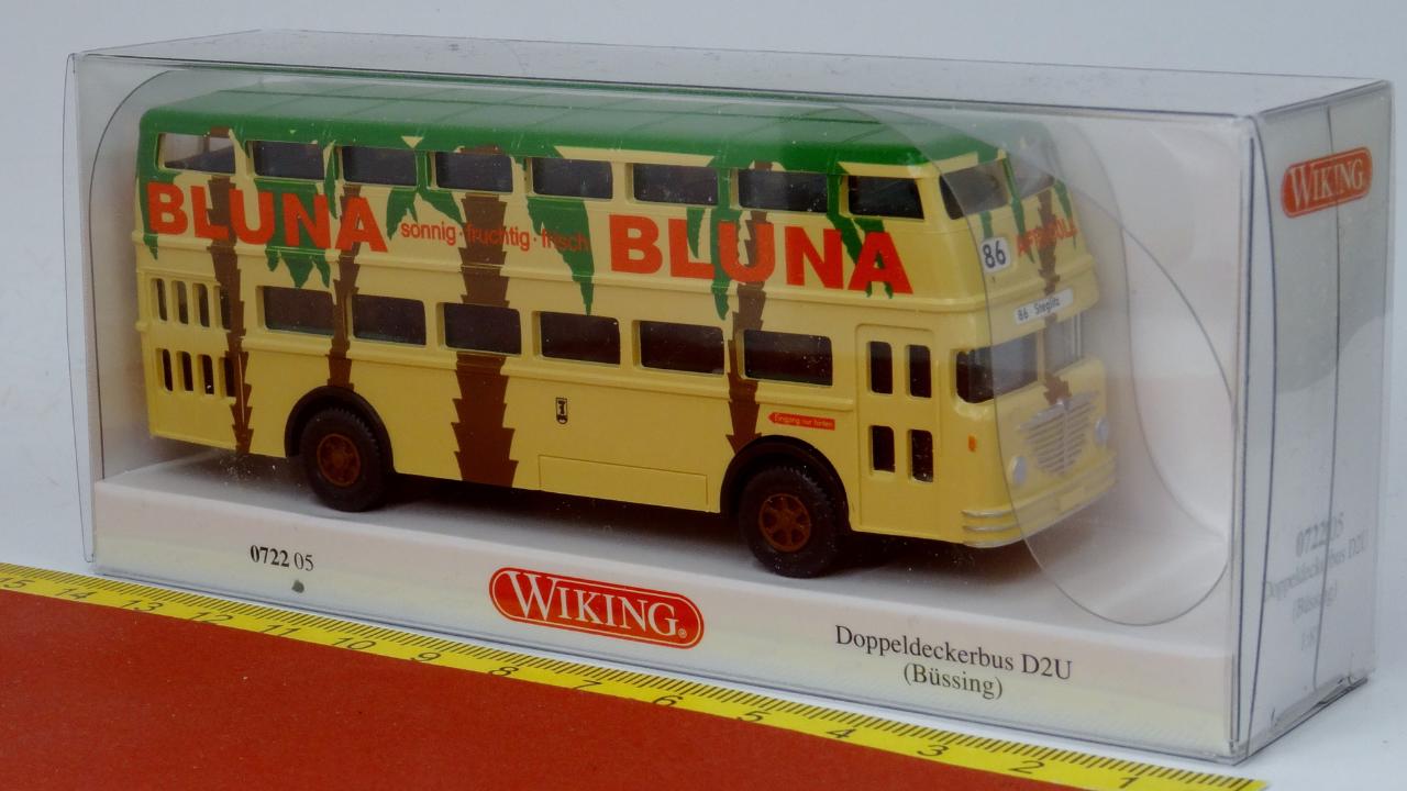 Büssing D2U BVG Berlin - Bluna - Wiking 0722 05 (A3)