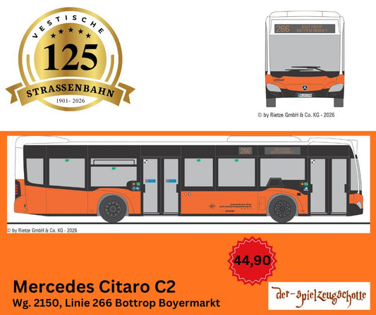 Mercedes Citaro C2 Vestische Straßenbahn Retrodesign 2150 - Rietze Sondermodell