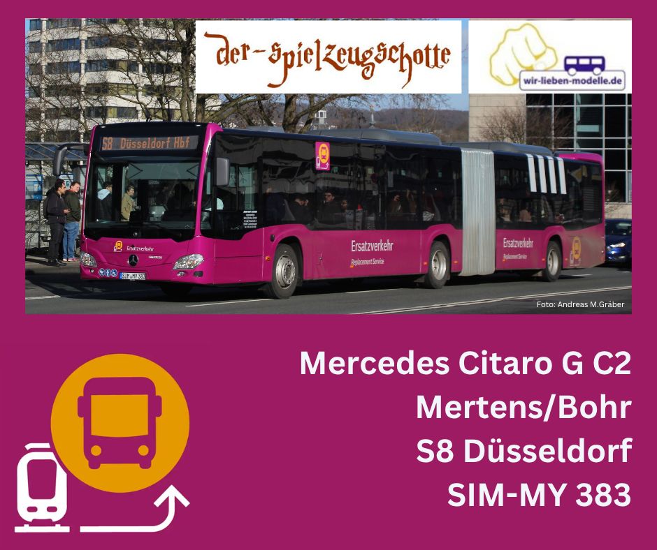 Mercedes Citaro G C2 SEV Schienenersatzverkehr - S8 Düsseldorf