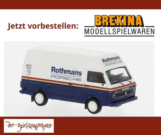 VW LT 45 Kasten Hochdach Rothmans Porsche - Brekina 34953
