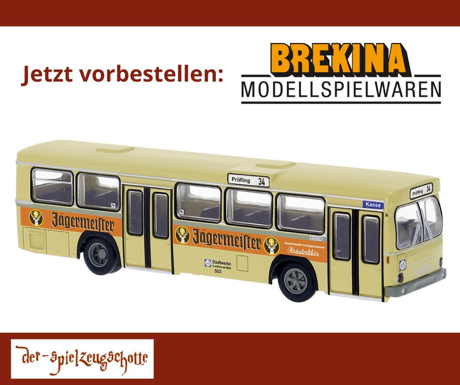 Büssing BS 110 V Stadtwerke Frankfurt - Jägermeister - Brekina 59154