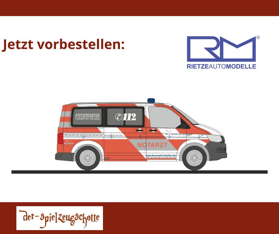 Volkswagen VW T6 Notarzt Feuerwehr Frankfurt - Rietze 53966