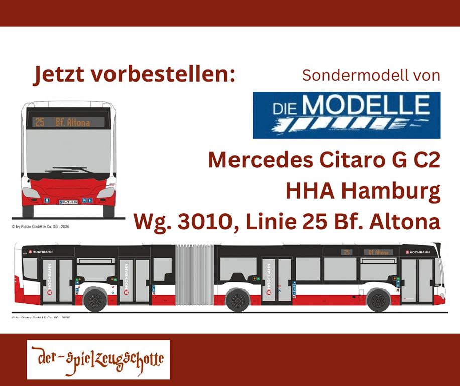 Mercedes Citaro G C2 HHA Hamburg Wg. 3010, Linie 25 Bf. Altona