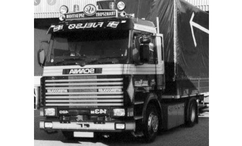 Scania 143 Topline Zugmaschine blau gelb ASG 1:18 - MCG 18238