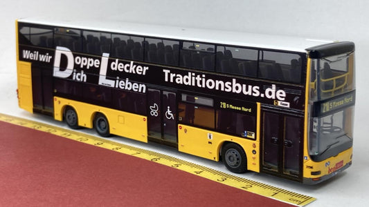 MAN DL Doppeldecker BVG Traditionsbus - 218 Messe Nord - Rietze Sondermodell