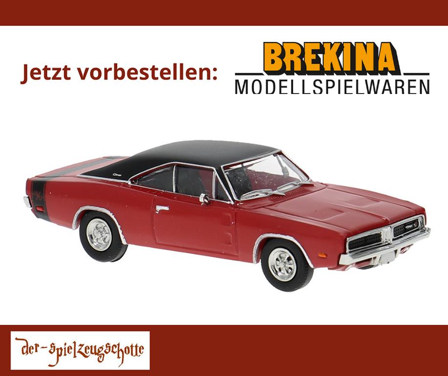 Dodge Charger rot mit schwarzem Dach - Brekina 18003