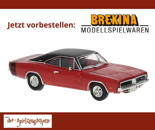 Dodge Charger rot mit schwarzem Dach - Brekina 18003