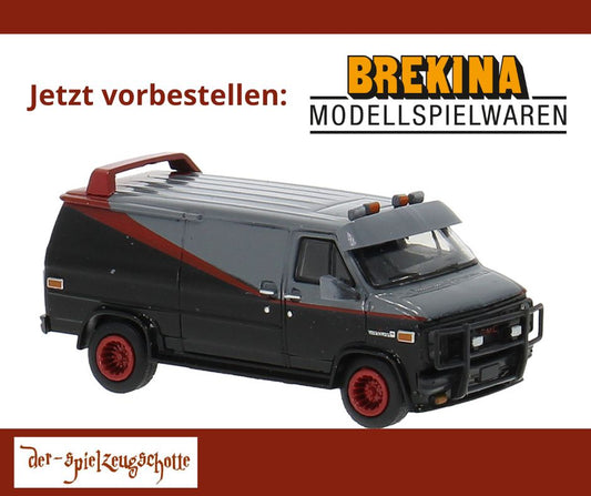 GMC Vandura (1983) schwarz rot grau - A-Team - Brekina 18250