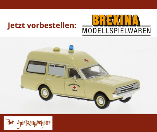 Opel Rekord C KTW des DRK Rotes Kreuz - Brekina 20670