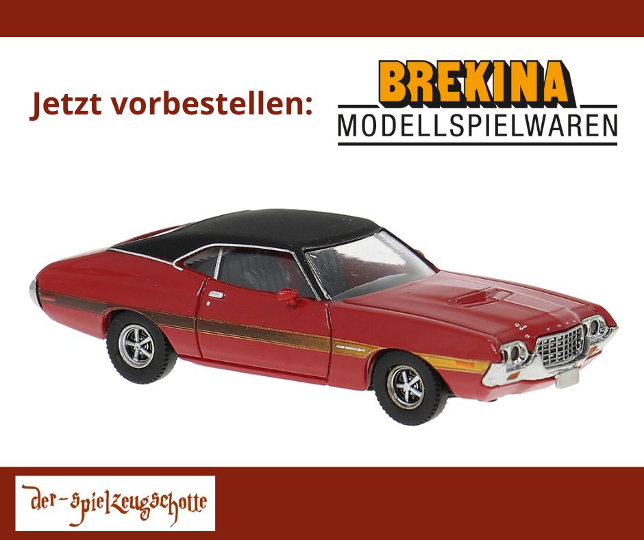 Ford Gran Torino sport 1972 rot schwarz - Brekina 18326