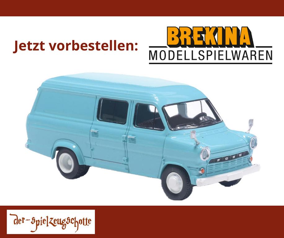 Ford Transit Kasten helltürkis - Brekina 34171