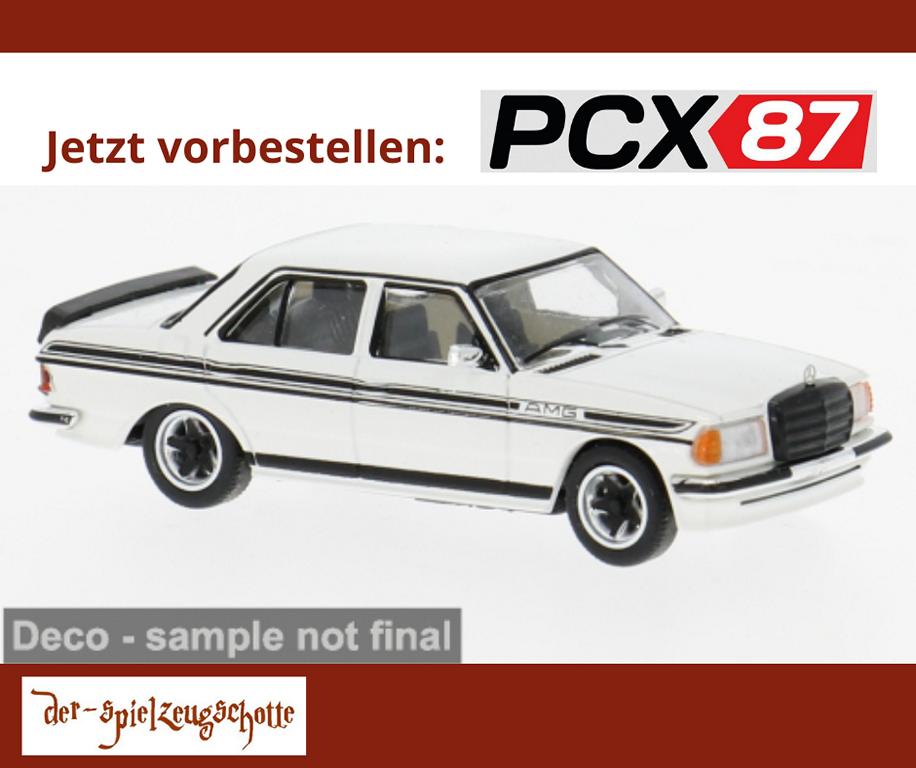 Mercedes W123 AMG (1980) weiß mit Dekor - PCX87 871561