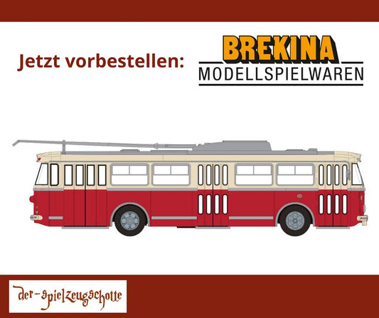 Skoda Tr9 Trolleybus O-Bus beige rot - Brekina 61356