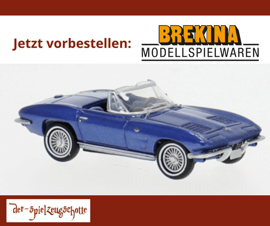 Chevrolet Corvette C2 Cabrio blau met. offen - Brekina 18028