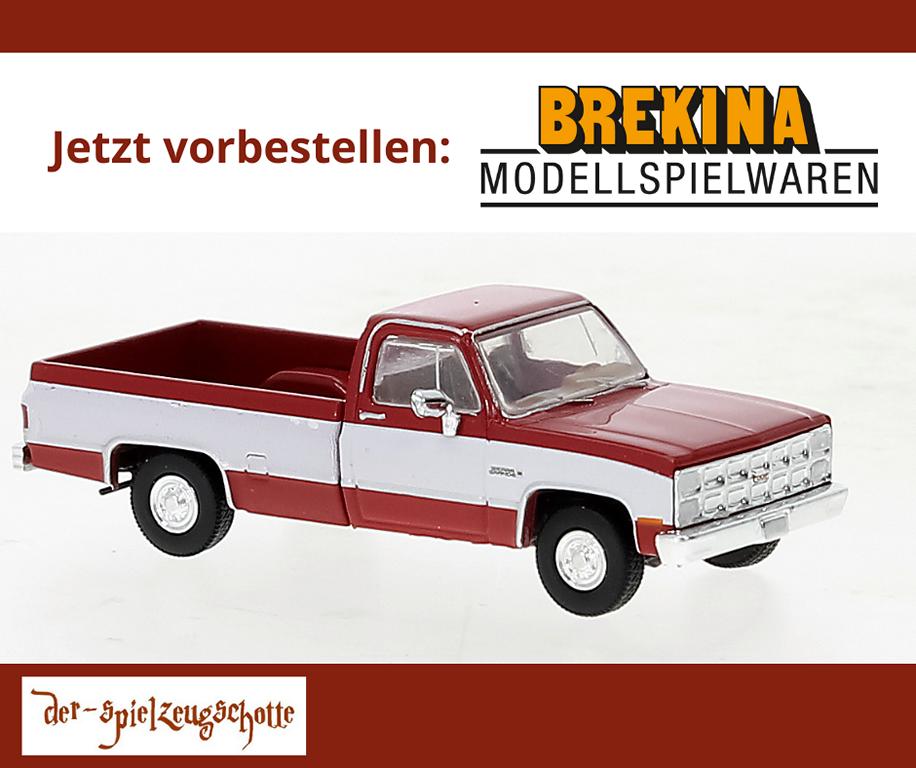 GMC Sierra Grande 1981 rot weiß - Brekina 19651 – Spielzeugschotte