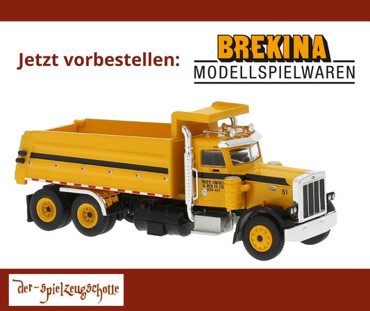 Peterbilt 359 Dumper Kipper gelb Pacific Concrete - Brekina 86295