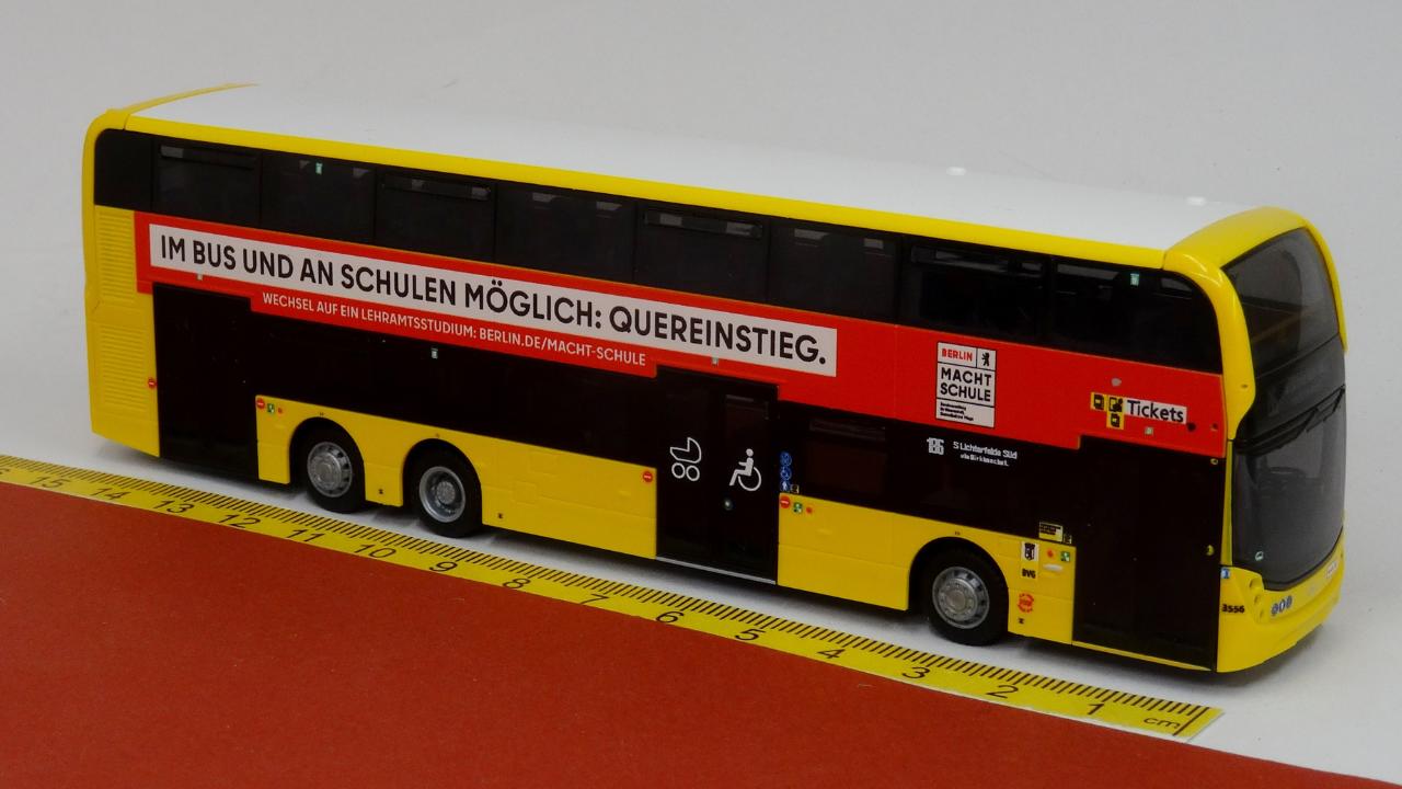 ADL Enviro 500 Doppeldecker BVG Berlin Macht Schule - Rietze 78021