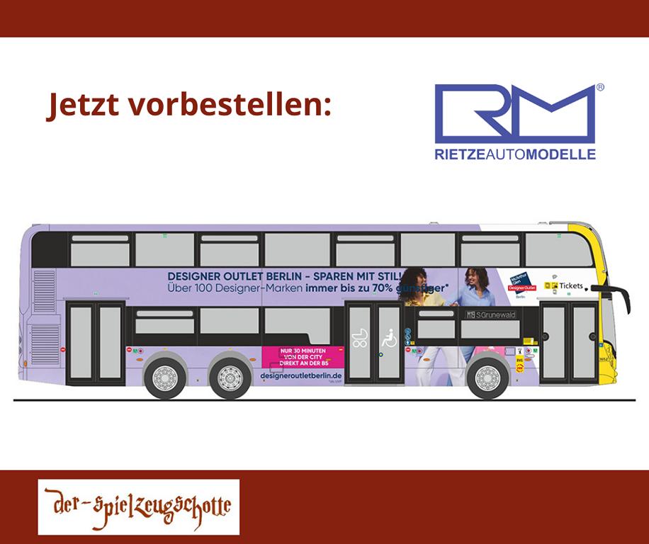 ADL Enviro 500 Doppeldecker BVG Berlin Designer Outlet - Rietze 78020