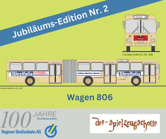 MAN SG 192 Hagener Straßenbahn 806 -Westfalia - Rietze Sondermodell