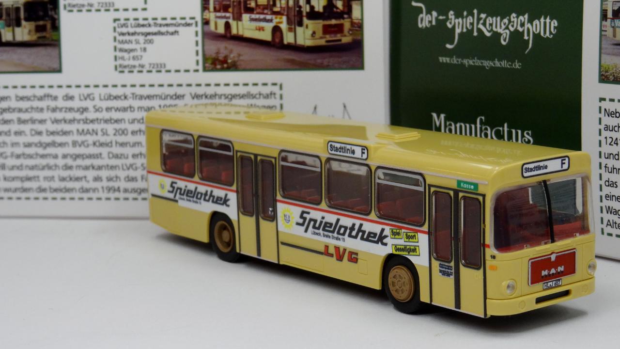 MAN SL 200 LVG Lübeck 18 Spielothek - Rietze Sondermodell