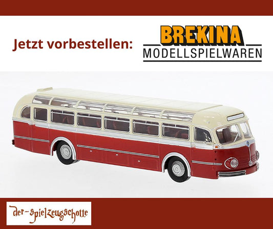 Mercedes O 6600 H beige rot - Brekina 50505