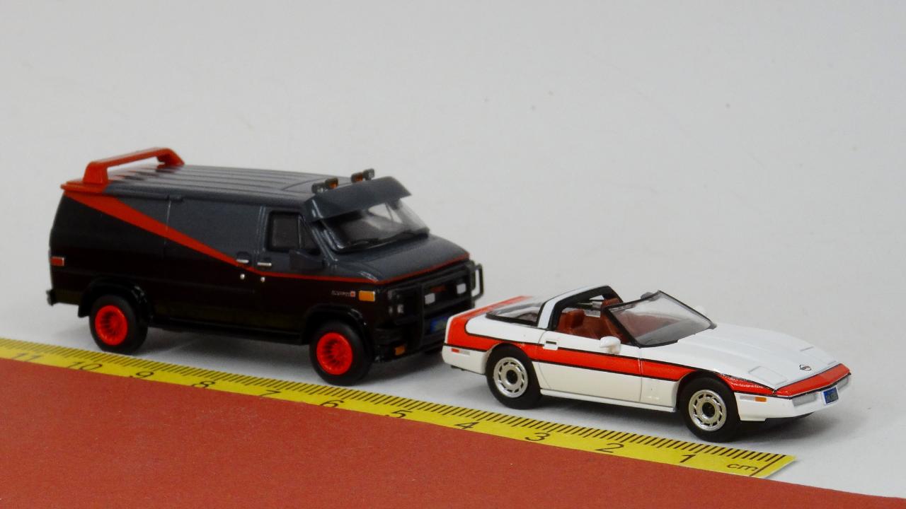 Set A-Team: GMC Vandura und Corvette C4 - Brekina 90501