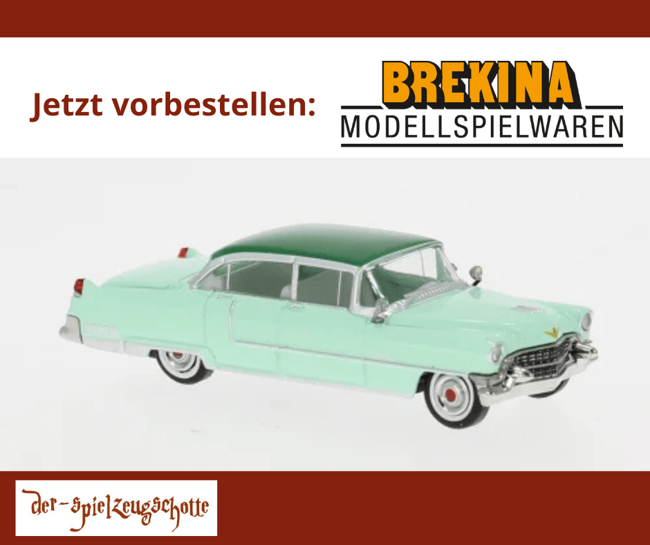 Cadillac Fleetwood ´55 zweifarbig grün - Brekina 18353
