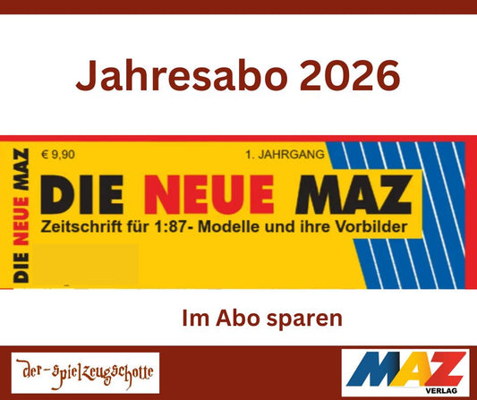 Die neue MAZ -  Jahresabo 2026