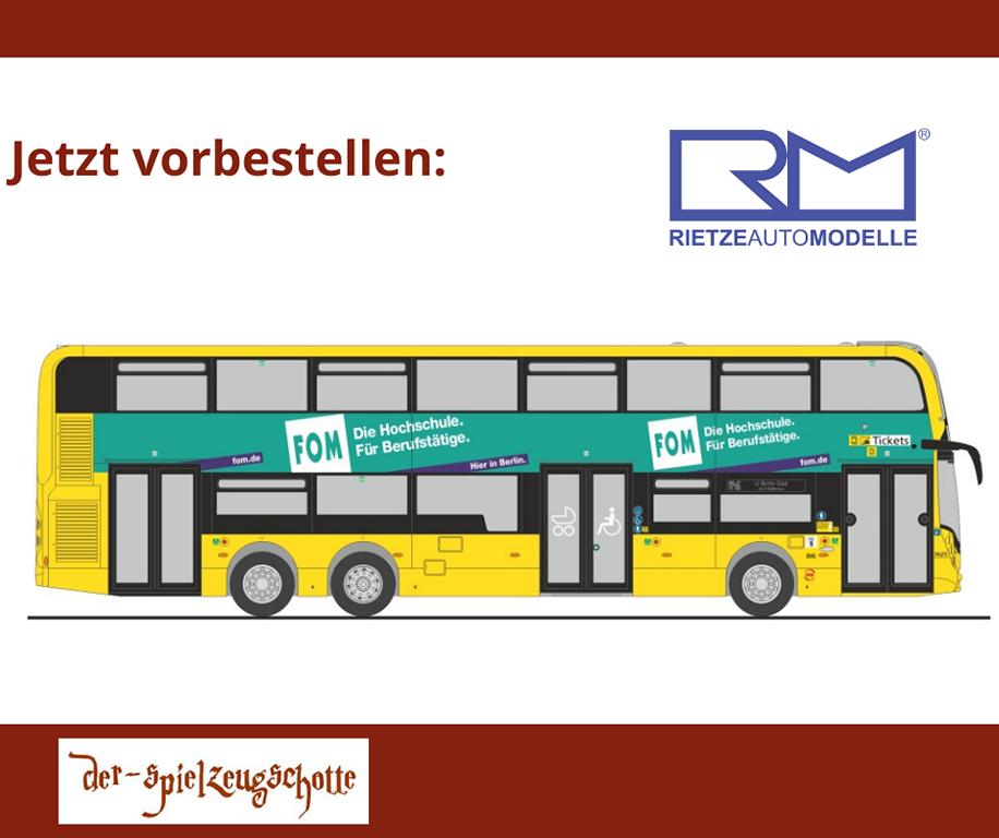ADL Enviro 500 Doppeldecker BVG Berlin FOM - Rietze 78035