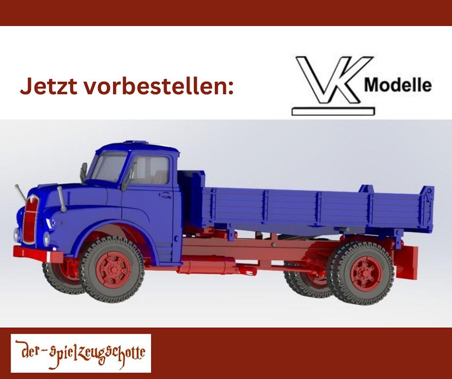 MAN 19.230 DHKA Hauber 2-achs Kipper blau - VK-Modelle 31301