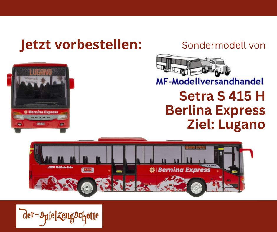 Setra S 415 H Rhätische Bahn/Postauto Schweiz -Bernina Express - Lugano