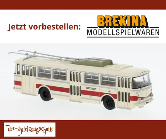 Skoda 9Tr Trolleybus O-Bus Erfurter Verkehrsbetriebe - Brekina 61352