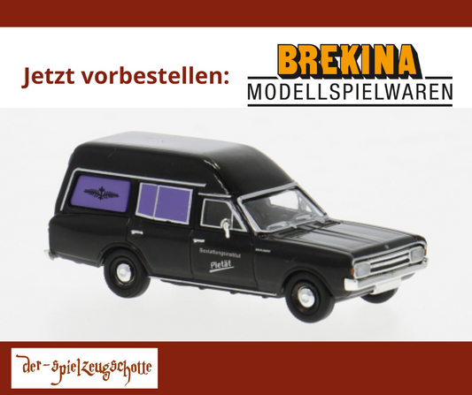 Opel Rekord C Bestatter Leichenwagen Pietät - Brekina 20676