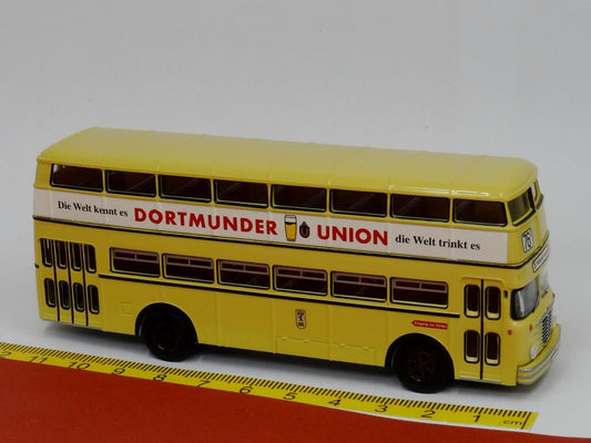 Büssing D2U Doppeldecker: BVG Berlin - Dortmunder Union Bier - Brekina 96105