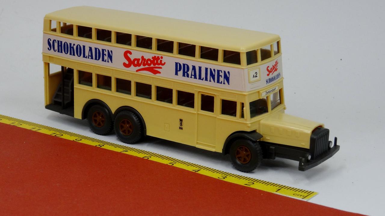 Büssing D28 Doppeldecker BVG Berlin - Sarotti - Gebrauchtmodell (A3)