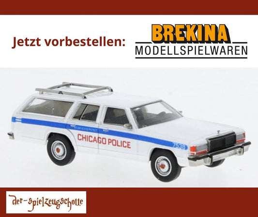 Ford LTD Country Squire Chicago Police - Brekina 19632