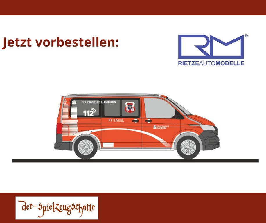 VW T 6.1 Feuerwehr Hamburg-Sasel - Rietze 53978