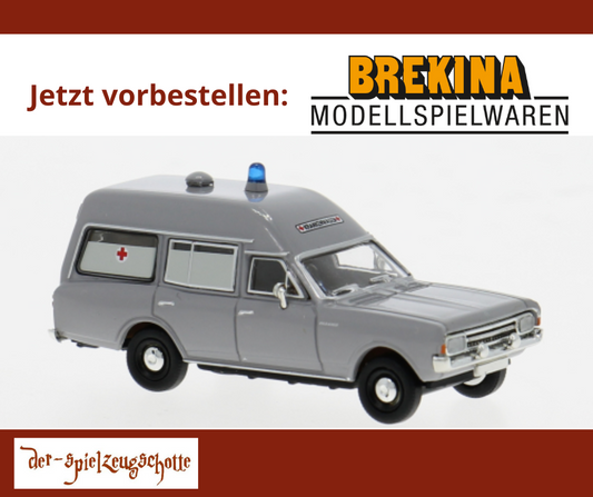 Opel Rekord C KTW neutral grau - Brekina 20671