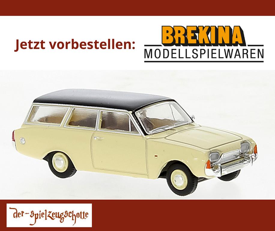 Ford Taunus P3 Tunier 1964 elfenbein grau - Brekina 19477