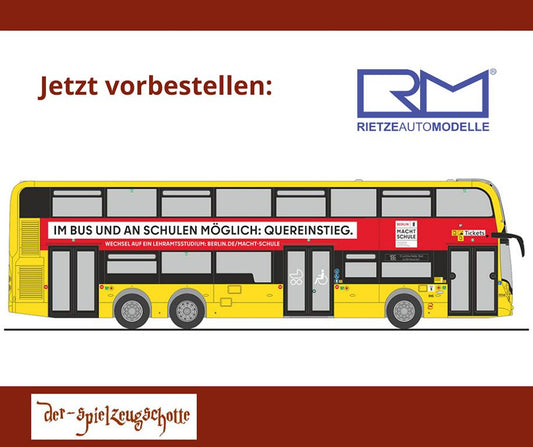 ADL Enviro 500 Doppeldecker BVG Berlin Macht Schule - Rietze 78021