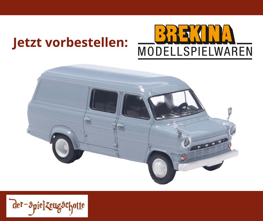 Ford Transit Kasten grau - Brekina 34170