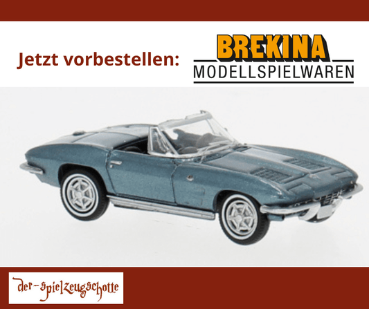 Chevrolet Corvette C2 Cabrio türkis met. offen - Brekina 18027