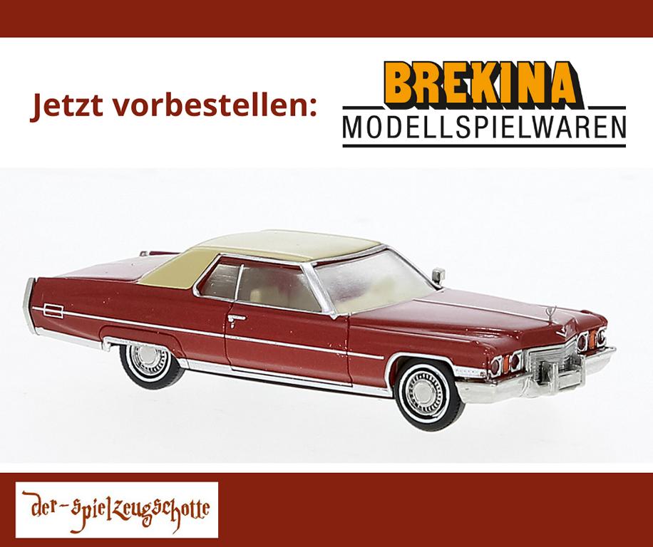 Cadillac Coupé de Ville 1972 rot elfenbein - Brekina 18125