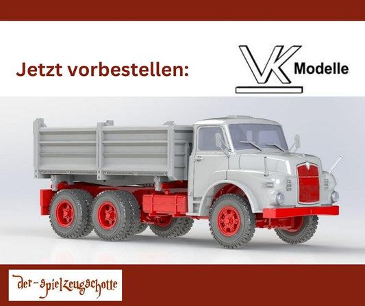 MAN 19.230 DHKA Hauber 3-achs Kipper grau - VK-Modelle 31302